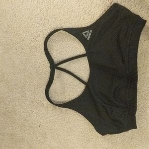 Reebok black sports bra size medium